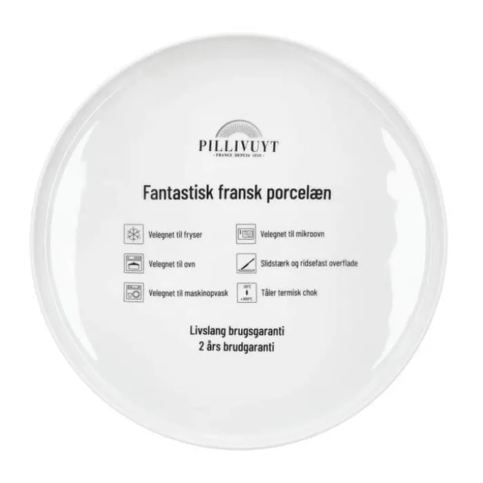 Pillivuyt Toulouse Tallerken Ø 26 cm - Porcelæn - Hvid