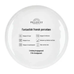 Pillivuyt Toulouse Tallerken Ø 28 cm - Porcelæn - Hvid