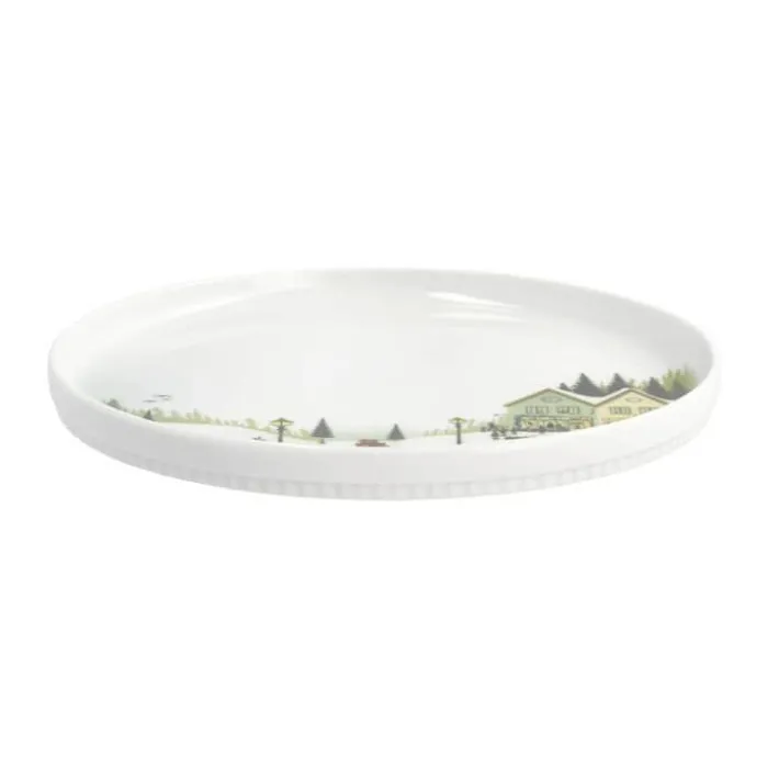 Pillivuyt Vinter Tallerken Ø 20 cm - Porcelæn - Hvid/rød/grøn/brun