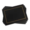 Pimpernel Dækkeservietter - 4 stk. B 29,8 x L 40,1 cm - MDF/kork - Sort