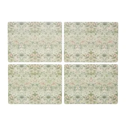 Pimpernel Morris & Co Dækkeservietter - 4 stk. B 40,1 x L 29,8 cm - MDF/kork - Grøn