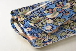 Pimpernel Strawberry Thief Serveringsbakke B 16,5 x L 38,5 cm - Melamin - Blå