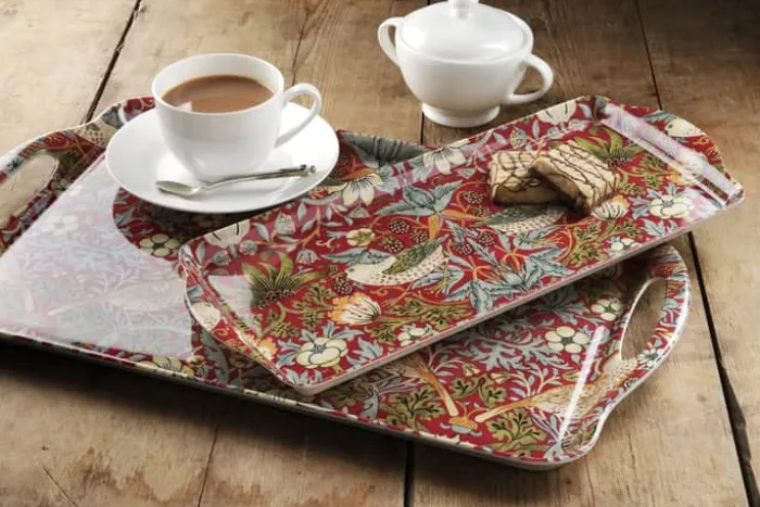 Pimpernel Strawberry Thief Serveringsbakke B 29,5 x L 48 cm - Melamin - Rød