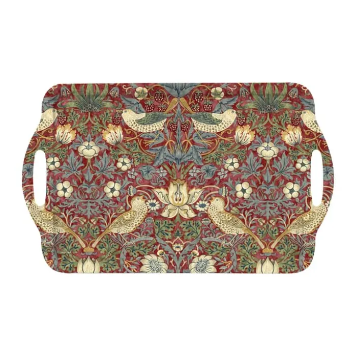 Pimpernel Strawberry Thief Serveringsbakke B 29,5 x L 48 cm - Melamin - Rød
