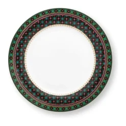PIP Studio Berry Blues Middagstallerken Ø 26,5 cm - Porcelæn - Mørkegrøn