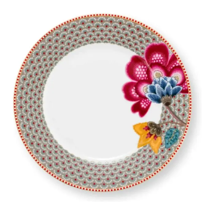 PIP Studio Blooming Tales Frokosttallerken Ø 21 cm - Porcelæn - Khaki