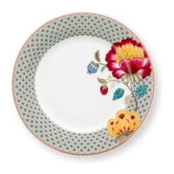 PIP Studio Blooming Tales Middagstallerken Ø 26,5 cm - Porcelæn - Blå