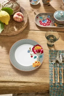 PIP Studio Blooming Tales Middagstallerken Ø 26,5 cm - Porcelæn - Blå