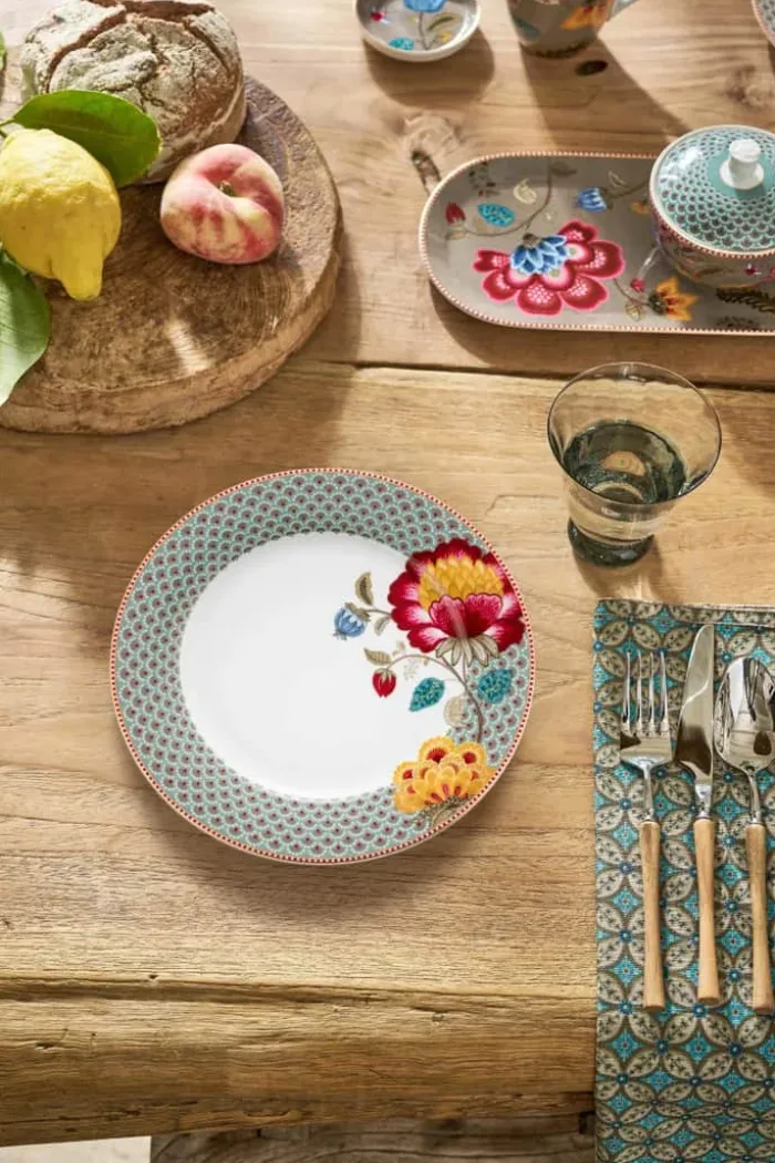 PIP Studio Blooming Tales Middagstallerken Ø 26,5 cm - Porcelæn - Blå