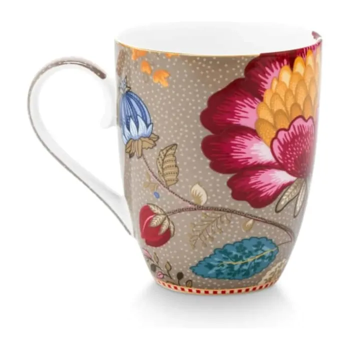 PIP Studio Blooming Tales Morgenmadssæt - 3 dele Porcelæn - Khaki