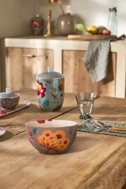 PIP Studio Blooming Tales Skål Ø 18 cm - Porcelæn - Khaki