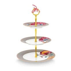 PIP Studio Blooming Tales Étagère Ø 27 cm - Porcelæn - Khaki