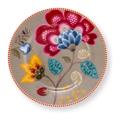 PIP Studio Blooming Tales Tallerken Ø 17 cm - Porcelæn - Khaki