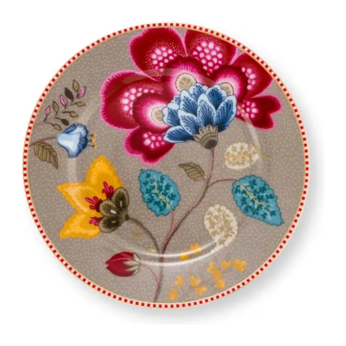 PIP Studio Blooming Tales Tallerken Ø 17 cm - Porcelæn - Khaki