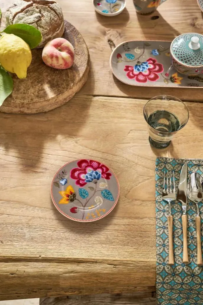 PIP Studio Blooming Tales Tallerken Ø 17 cm - Porcelæn - Khaki