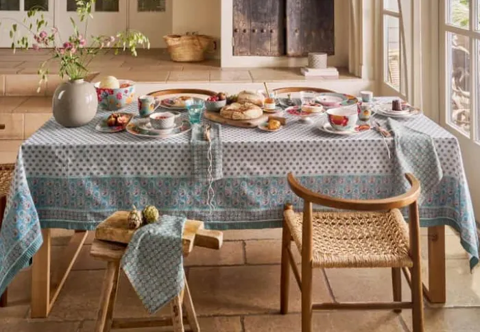 PIP Studio Blooming Tales Viskestykker - 2 stk. B 50 x L 70 cm - Bomuld - Blå