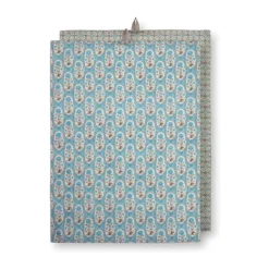 PIP Studio Blooming Tales Viskestykker - 2 stk. B 50 x L 70 cm - Bomuld - Blå
