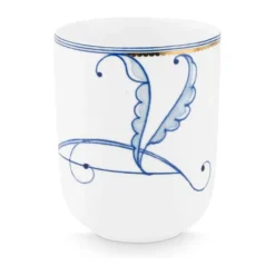 PIP Studio Blue Bird Krus 40 cl - Porcelæn - Hvid/blå