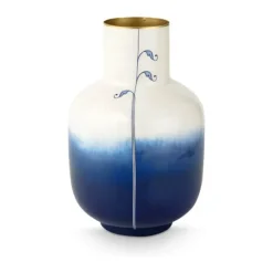 PIP Studio Blue Bird Vase H 30 x B 20 cm - Metal - Blå