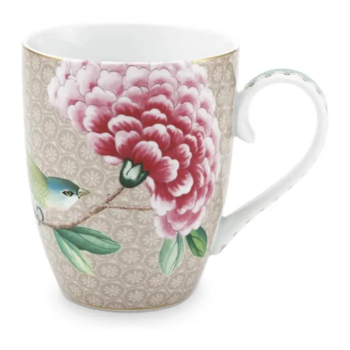 PIP Studio Blushing Bird Krus 350 ml - Porcelæn - Khaki