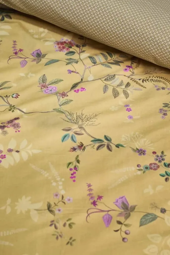 PIP Studio Bodhi Flower Sengetøj B 140 x L 200 cm - Bomuld - Gul
