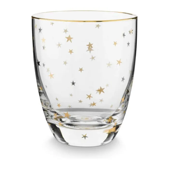 PIP Studio Christmas Vandglas 36 cl - Glas - Guld/klar