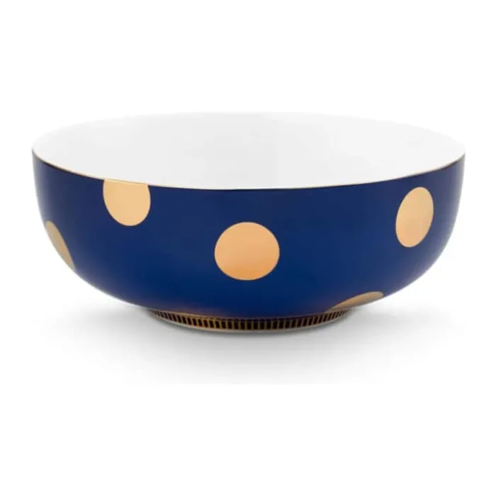 PIP Studio Dot Delight Skål - 2 stk. Ø 20 cm - Porcelæn - Mørkeblå