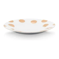 PIP Studio Dot Delight Tallerken - 2 stk. Ø 21 cm - Porcelæn - Hvid/guldfarvet