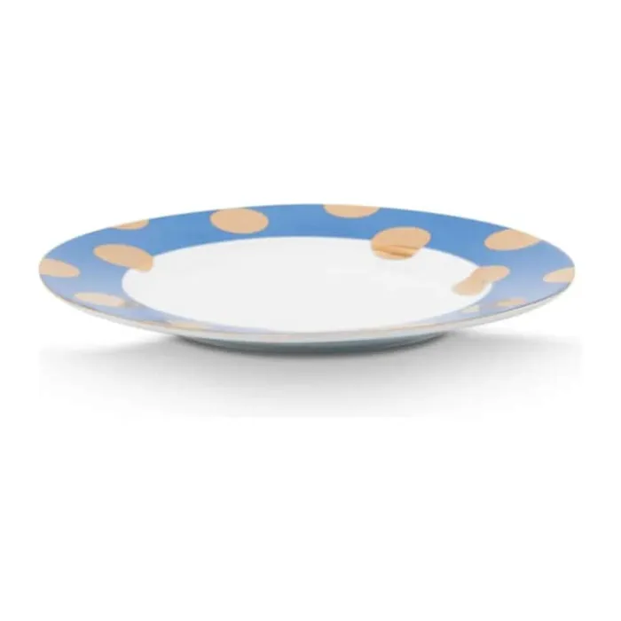 PIP Studio Dot Delight Tallerken - 2 stk. Ø 23 cm - Porcelæn - Lyseblå