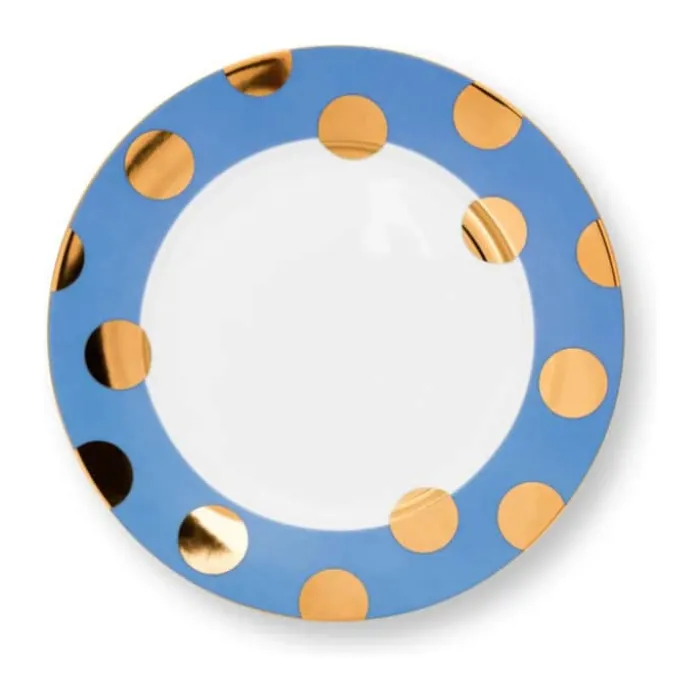 PIP Studio Dot Delight Tallerken - 2 stk. Ø 23 cm - Porcelæn - Lyseblå