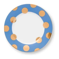 PIP Studio Dot Delight Tallerken - 2 stk. Ø 21 cm - Porcelæn - Lyseblå