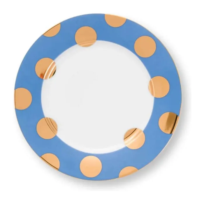 PIP Studio Dot Delight Tallerken - 2 stk. Ø 21 cm - Porcelæn - Lyseblå