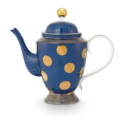 PIP Studio Dot Delight Tekande 1,25 liter - Porcelæn - Mørkeblå