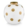 PIP Studio Dot delight Vase Ø 8 x H 23 cm- Metal - Withe Gold