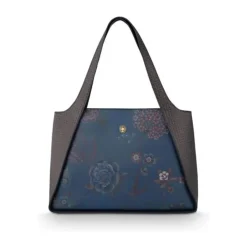 PIP Studio Filou Skuldertaske H 28 x B 15,5 x L 40 cm - Imiteret læder - Blå