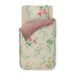 PIP Studio Fleur Grandeur Sengetøj B 140 x L 220 cm - Bomuld - Khaki
