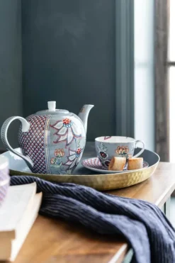 PIP Studio Flower Festival Espressokop 12 cl - Porcelæn - Blue