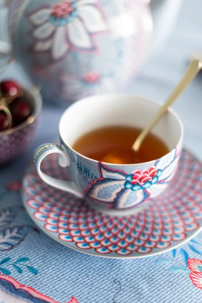 PIP Studio Flower Festival Espressokop 12 cl - Porcelæn - Blue