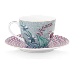 PIP Studio Flower Festival Espressokop 12 cl - Porcelæn - Blue