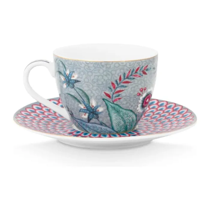 PIP Studio Flower Festival Espressokop 12 cl - Porcelæn - Blue
