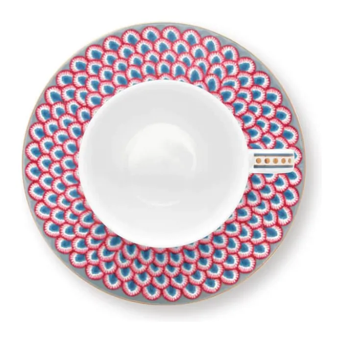 PIP Studio Flower Festival Espressokop 12 cl - Porcelæn - Blue