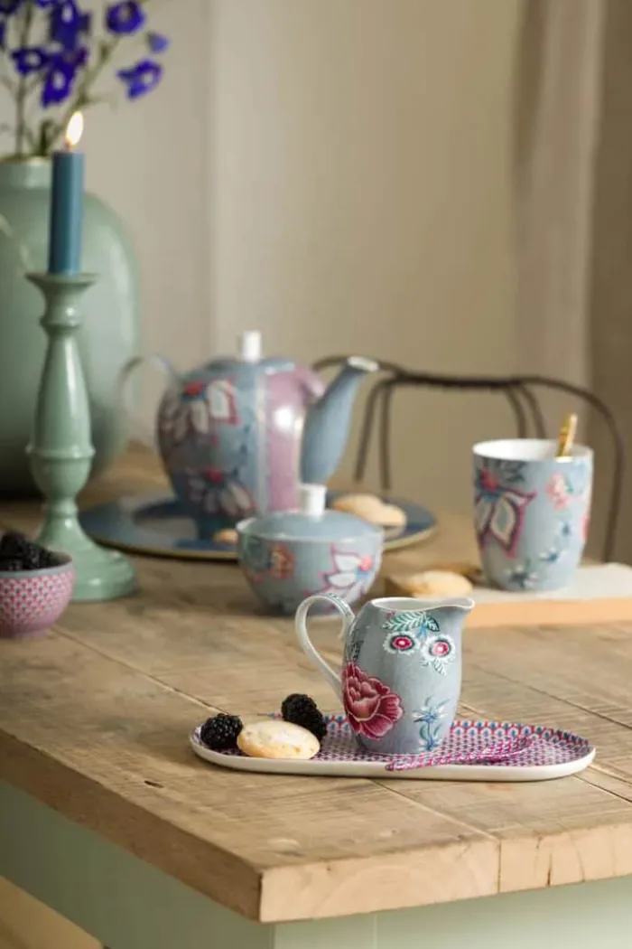 PIP Studio Flower Festival Kande 25 cl - Porcelæn - Blå