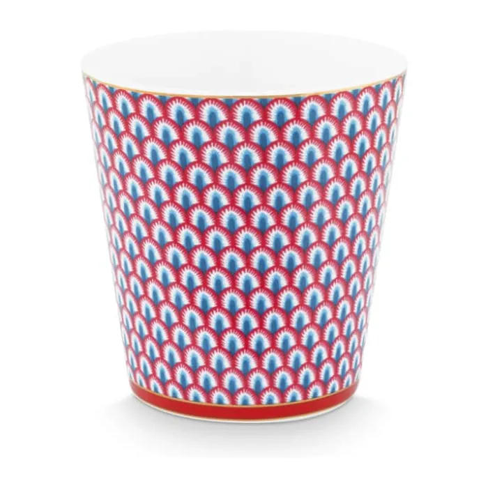 PIP Studio Flower Festival Krus - 4 stk. 23 cl - Porcelæn - Blue