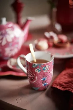 PIP Studio Flower Festival Krus 45 cl - Porcelæn - Pink
