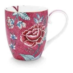 PIP Studio Flower Festival Krus 45 cl - Porcelæn - Pink
