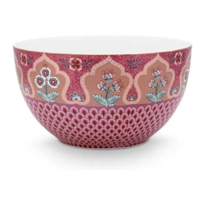 PIP Studio Flower Festival Skål Ø 18 cm - Porcelæn - Pink