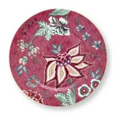 PIP Studio Flower Festival Tallerken Ø 17,4 cm - Porcelæn - Dark Pink