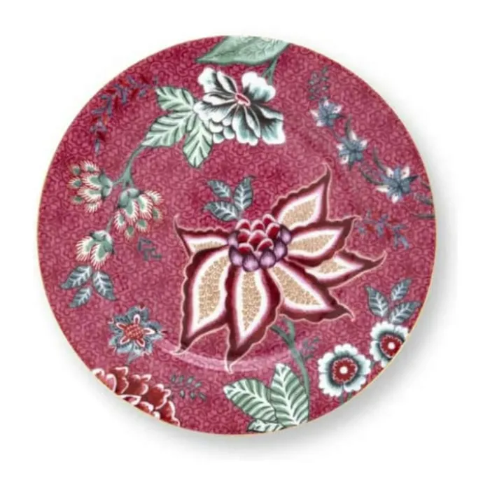 PIP Studio Flower Festival Tallerken Ø 17,4 cm - Porcelæn - Dark Pink