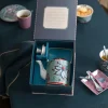 PIP Studio Flower Festival Tekande 1 liter - Porcelæn - Blue