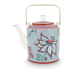 PIP Studio Flower Festival Tekande 1 liter - Porcelæn - Blue